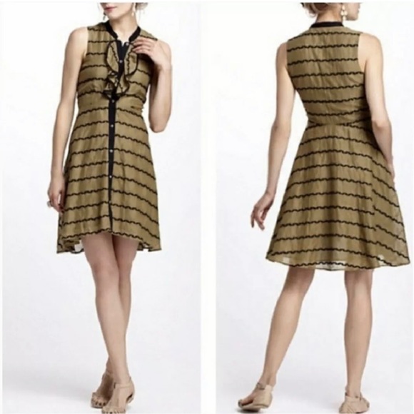 Anthropologie Dresses & Skirts - ANTHROPOLOGIE POSTMARK BUBBLE RUFFLE GREEN DRESS Anthropologie Dresses & Skirts - ANTHROPOLOGIE POSTMARK BUBBLE RUFFLE GREEN DRESS